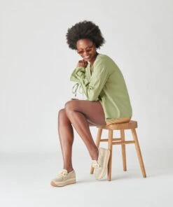 JHENEE PERFORATED SNEAKERS SAND NUBUCK 23 JHENEE PERFORATED SNEAKERS SAND NUBUCK -Fashion Shoe Store DOLCEVITA FLATS JHENEEPERF SANDNUBUCK ONFOOT 2