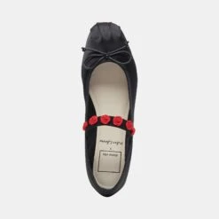 Dolce Vita LILLY BALLET FLATS BLACK MULTI SATIN -Fashion Shoe Store DOLCEVITA FLATS LILLY BLACKMULTISATIN 06