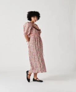 Dolce Vita LILLY BALLET FLATS BLACK MULTI SATIN -Fashion Shoe Store DOLCEVITA FLATS LILLY BLACKMULTISATIN ONFOOT 1