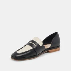 MOYRA FLATS BLACK WHITE LEATHER -Fashion Shoe Store DOLCEVITA FLATS MOYRA BLACKWHITELEATHER 08