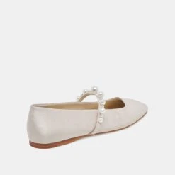 ROXANA PEARL BALLET FLATS IVORY SATIN 15 ROXANA PEARL BALLET FLATS IVORY SATIN -Fashion Shoe Store DOLCEVITA FLATS ROXANA IVORYSATIN 03
