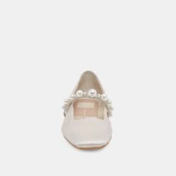 ROXANA PEARL BALLET FLATS IVORY SATIN 18 ROXANA PEARL BALLET FLATS IVORY SATIN -Fashion Shoe Store DOLCEVITA FLATS ROXANA IVORYSATIN 04