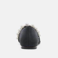 ROXANA PEARL BALLET FLATS ONYX SATIN -Fashion Shoe Store DOLCEVITA FLATS ROXANA ONYXSATIN 05