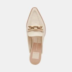 SIDON FLATS IVORY EMBOSSED LEATHER -Fashion Shoe Store DOLCEVITA FLATS SIDON IVORYEMBOSSEDLEATHER 06
