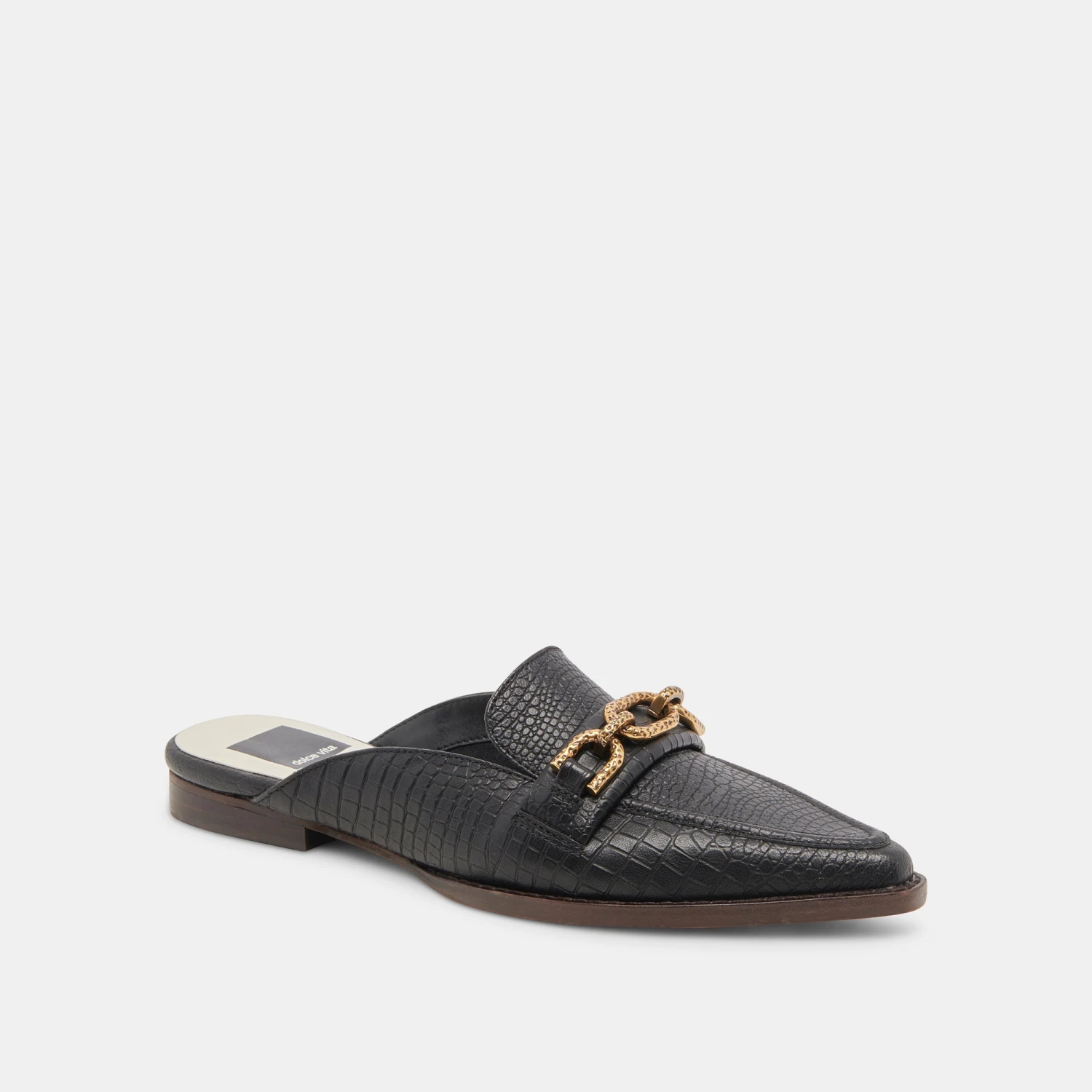 SIDON FLATS NOIR EMBOSSED LEATHER 5 SIDON FLATS NOIR EMBOSSED LEATHER - Image 3