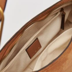 Dolce Vita AUDRI SHOULDER BAG RUSTY OAK SUEDE -Fashion Shoe Store DOLCEVITA HANDBAGS AUDRI RUSTYOAK 2