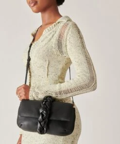 CARA CLUTCH BLACK SOFT NAPPA LEATHER -Fashion Shoe Store DOLCEVITA HANDBAGS CARA BLACK SOFT NAPPA LEATHER 4