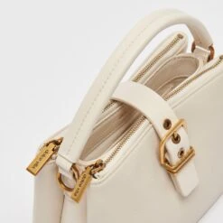 Dolce Vita CHARLY CROSSBODY IVORY LEATHER -Fashion Shoe Store DOLCEVITA HANDBAGS CHARLY IVORY 1