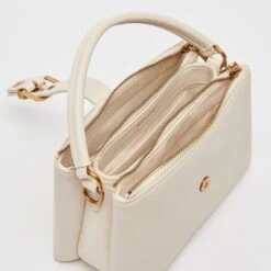 Dolce Vita CHARLY CROSSBODY IVORY LEATHER -Fashion Shoe Store DOLCEVITA HANDBAGS CHARLY IVORY 2