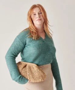 CRISSY CLUTCH NATURAL PEARL RAFFIA -Fashion Shoe Store DOLCEVITA HANDBAGS CHRISSY LIGHT NATURAL PEARLS 3