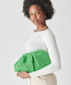 CRISSY CLUTCH SEAGLASS RAFFIA -Fashion Shoe Store DOLCEVITA HANDBAGS CRISSY SEAGLASSRAFFIA 5