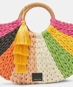 ESTELLE HANDBAG MULTI RAFFIA -Fashion Shoe Store DOLCEVITA HANDBAGS ESTELLE MULTI RAFFIA 4