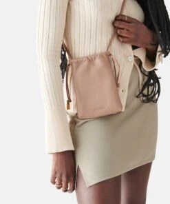 EVIE PHONE POUCH CAFE LEATHER 13 EVIE PHONE POUCH CAFE LEATHER -Fashion Shoe Store DOLCEVITA HANDBAGS EVIE CAFE PEBBLE 02