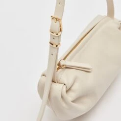 Dolce Vita LIVI SHOULDER BAG IVORY LEATHER -Fashion Shoe Store DOLCEVITA HANDBAGS LIVI IVORY 2