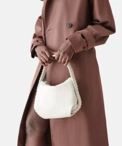 PIPPA CROSSBODY BAG IVORY LEATHER -Fashion Shoe Store DOLCEVITA HANDBAGS PIPPA IVORY PEBBLE 02