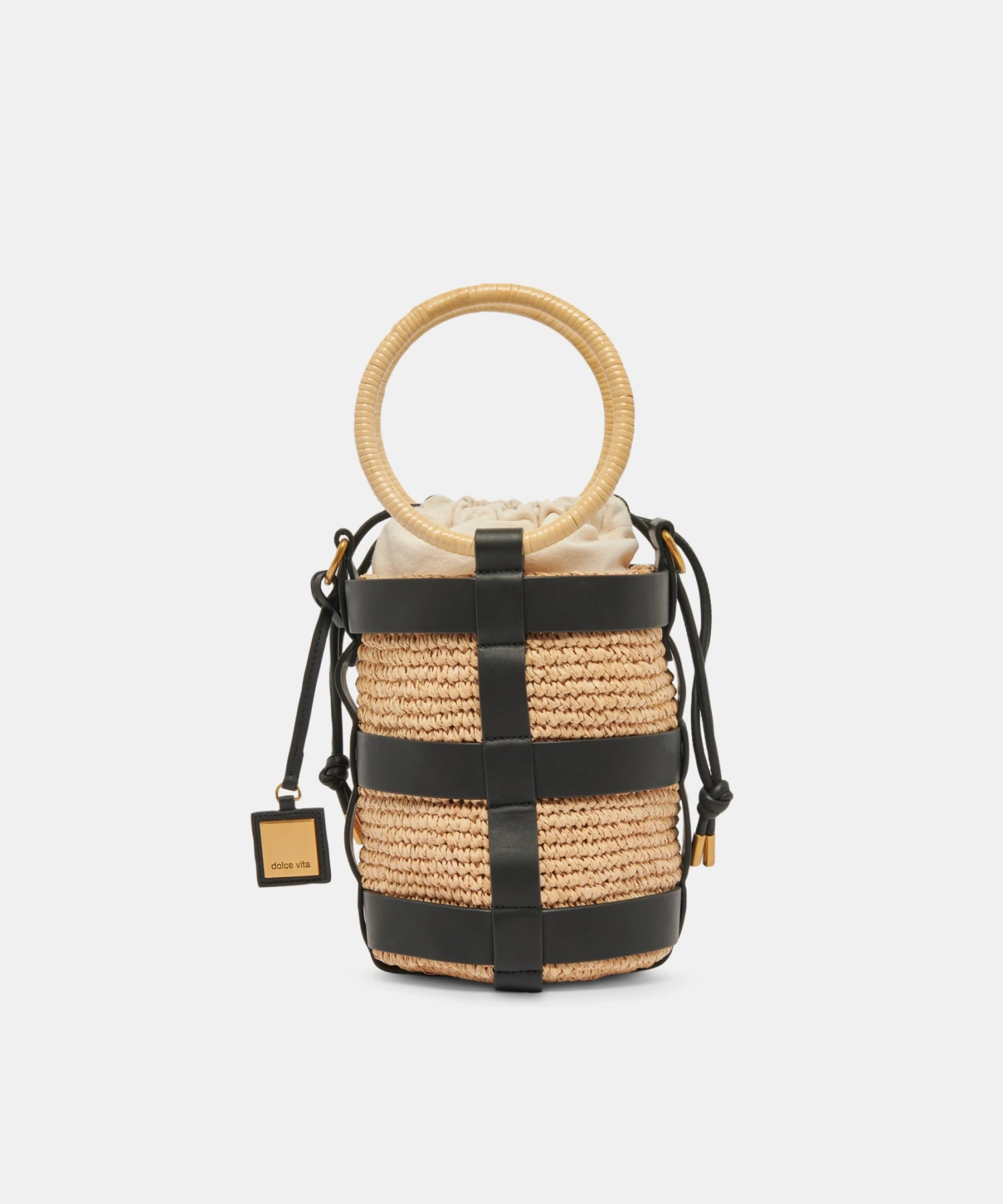 SHAENA BUCKET BAG BLACK NATURAL RAFFIA 3 SHAENA BUCKET BAG BLACK NATURAL RAFFIA