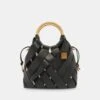 SIENNA SATCHEL BLACK WOVEN LEATHER 1 SIENNA SATCHEL BLACK WOVEN LEATHER -Fashion Shoe Store DOLCEVITA HANDBAGS SIENNA BLACK ROYAL CALF 1