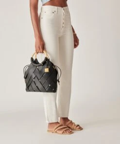 SIENNA SATCHEL BLACK WOVEN LEATHER 19 SIENNA SATCHEL BLACK WOVEN LEATHER -Fashion Shoe Store DOLCEVITA HANDBAGS SIENNA BLACK ROYAL CALF 2 89652bee 6e37 42af a47c ec0300cb8e8b