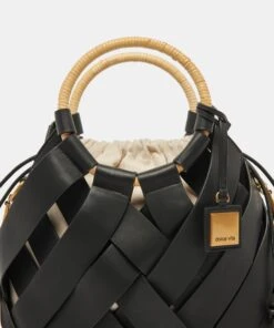 SIENNA SATCHEL BLACK WOVEN LEATHER 25 SIENNA SATCHEL BLACK WOVEN LEATHER -Fashion Shoe Store DOLCEVITA HANDBAGS SIENNA BLACK ROYAL CALF 5