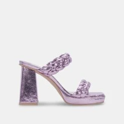 ASHBY HEELS LILAC CRACKLED STELLA