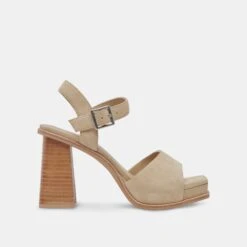 Fashion Shoe Store 19 Dolce Vita AUBREY HEELS CASHEW SUEDE
