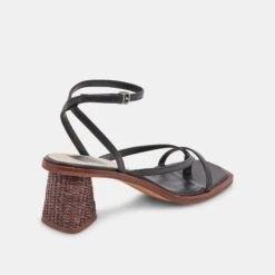 BANITA SANDALS BLACK LEATHER -Fashion Shoe Store DOLCEVITA HEELS BANITA BLACKLEATHER 03