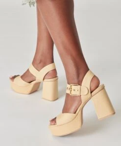 BOBBY HEELS NATURAL RAFFIA -Fashion Shoe Store DOLCEVITA HEELS BOBBY NATURALRAFFIA ONFOOT 3