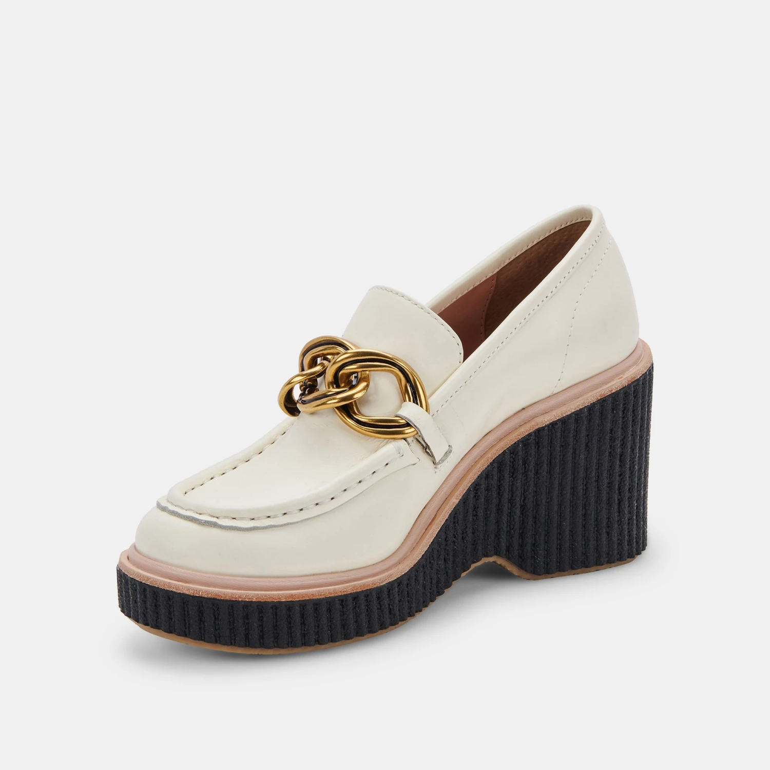 BRENAN WEDGES OFF WHITE LEATHER 7 BRENAN WEDGES OFF WHITE LEATHER - Image 5