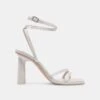 Dolce Vita DISERE HEELS OFF WHITE SATIN -Fashion Shoe Store DOLCEVITA HEELS DISERE OFFWHITESILK 02