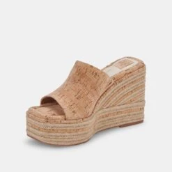 ELARIA WEDGES NATURAL CORK -Fashion Shoe Store DOLCEVITA HEELS ELARIA NATURALCORK 08