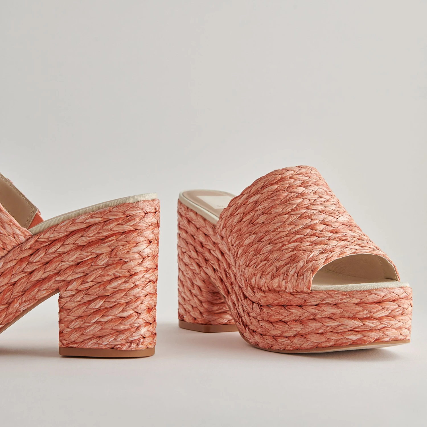 ELORA HEELS ORANGE RAFFIA 4 ELORA HEELS ORANGE RAFFIA - Image 2