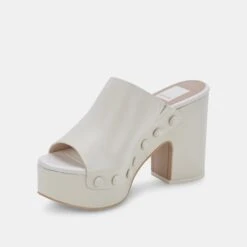 EMOL HEELS IVORY LEATHER -Fashion Shoe Store DOLCEVITA HEELS EMOL IVORY LEATHER 08