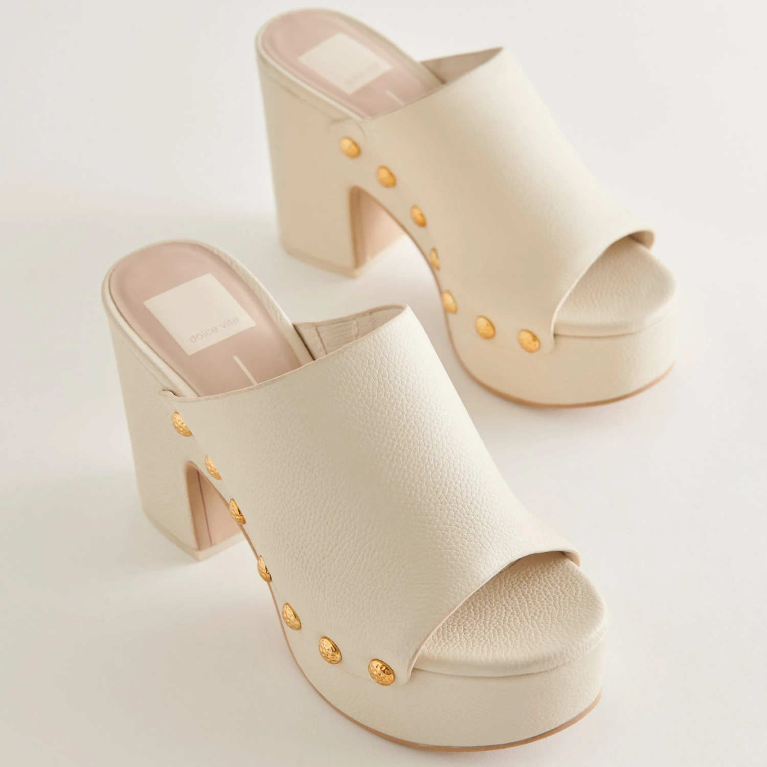 Dolce Vita EMOL HEELS OFF WHITE LEATHER 3 Dolce Vita EMOL HEELS OFF WHITE LEATHER