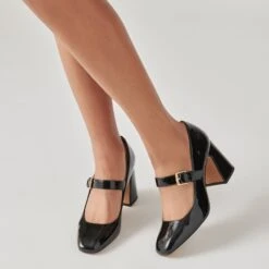 Dolce Vita LAKOTA HEELS MIDNIGHT CRINKLE PATENT -Fashion Shoe Store DOLCEVITA HEELS LAKOTA MIDNIGHTCRINKLEPATENT ONFOOT