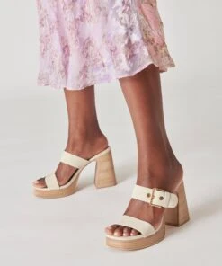 LANDRY HEELS IVORY NUBUCK -Fashion Shoe Store DOLCEVITA HEELS LANDRY IVORYNUBUCK 2