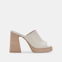 Fashion Shoe Store 13 LUKAS HEELS IVORY LEATHER