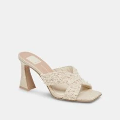 NITRO PEARL HEELS VANILLA RAFFIA -Fashion Shoe Store DOLCEVITA HEELS NITROPEARL VANILLARAFFIA 01