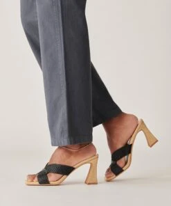 NITRO HEELS BLACK RAFFIA 22 NITRO HEELS BLACK RAFFIA -Fashion Shoe Store DOLCEVITA HEELS NITRO BLACKRAFFIA ONFOOT 3