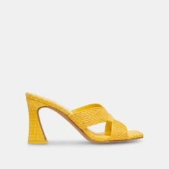 NITRO HEELS YELLOW RAFFIA