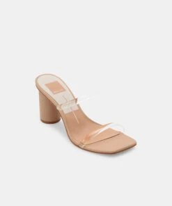 NOLES HEELS NUDE CRYSTAL -Fashion Shoe Store DOLCEVITA HEELS NOLES VINYL NUDE