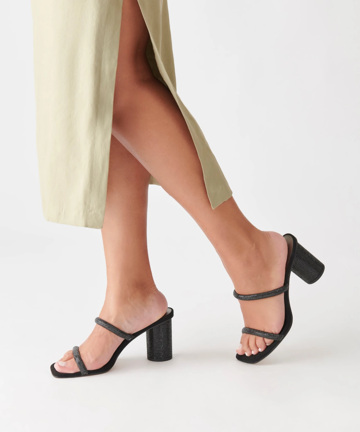 NOLES RHINESTONE HEELS BLACK RHINESTONE 10 NOLES RHINESTONE HEELS BLACK RHINESTONE - Image 8