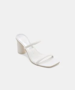 NOLES HEELS WHITE LEATHER -Fashion Shoe Store DOLCEVITA HEELS NOLES WHITE