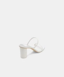 NOLES HEELS WHITE LEATHER -Fashion Shoe Store DOLCEVITA HEELS NOLES WHITE BACK