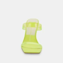 NOVAH HEELS NEON LIME VINYL -Fashion Shoe Store DOLCEVITA HEELS NOVAH NEONLIMEVINYL 04