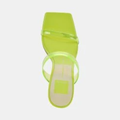 NOVAH HEELS NEON LIME VINYL -Fashion Shoe Store DOLCEVITA HEELS NOVAH NEONLIMEVINYL 06