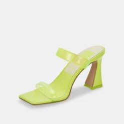 NOVAH HEELS NEON LIME VINYL -Fashion Shoe Store DOLCEVITA HEELS NOVAH NEONLIMEVINYL 08