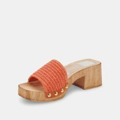 OAKLEY HEELS ORANGE RAFFIA 14 OAKLEY HEELS ORANGE RAFFIA -Fashion Shoe Store DOLCEVITA HEELS OAKLEY CORALRAFFIA 08