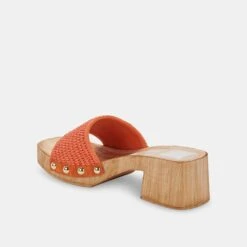 OAKLEY HEELS ORANGE RAFFIA 15 OAKLEY HEELS ORANGE RAFFIA -Fashion Shoe Store DOLCEVITA HEELS OAKLEY CORALRAFFIA 09