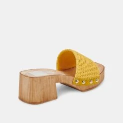 OAKLEY HEELS YELLOW RAFFIA -Fashion Shoe Store DOLCEVITA HEELS OAKLEY YELLOWRAFFIA 03