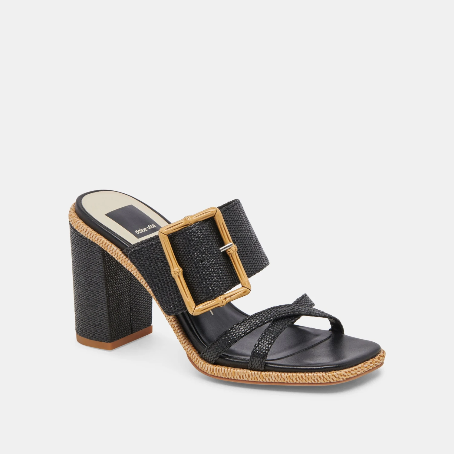 ONNIE HEELS ONYX RAFFIA 5 ONNIE HEELS ONYX RAFFIA - Image 3